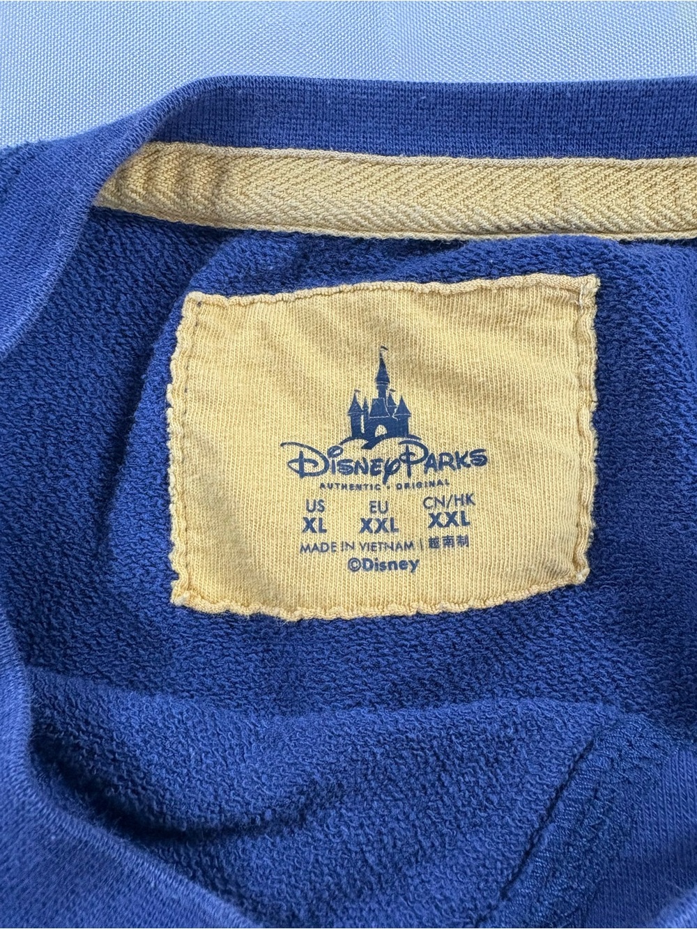 Disney Mickey Mouse Varsity Sweatshirt Men’s XL Blue Embroidered - Picture 5 of 7